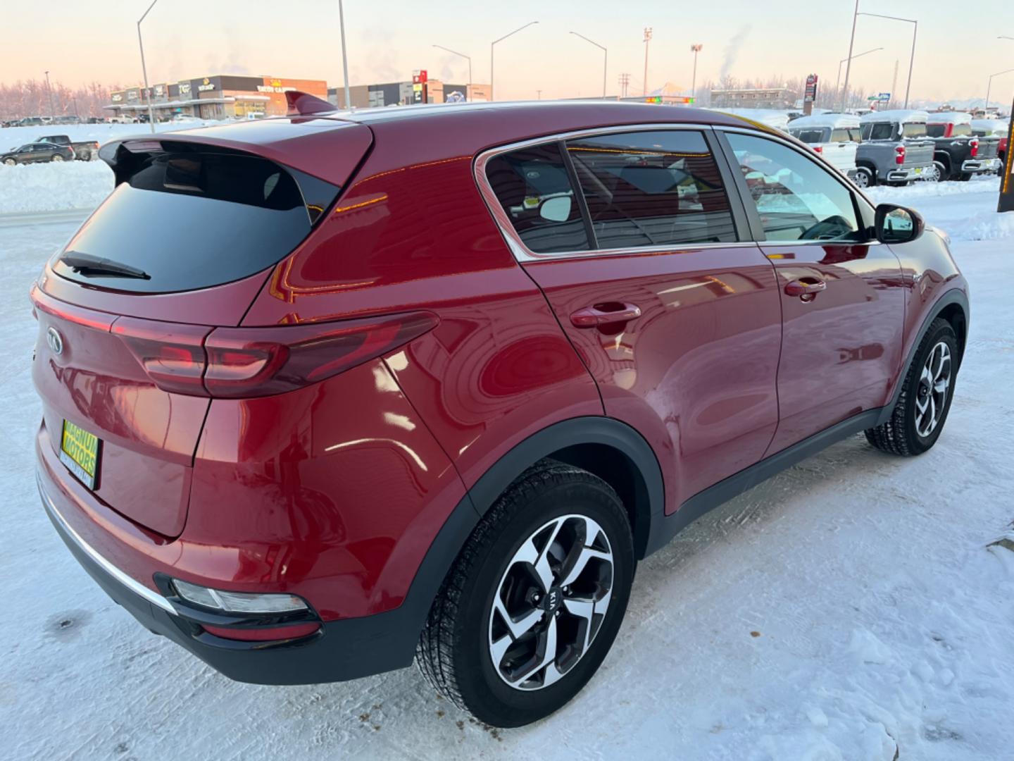 2021 Red /black Kia Sportage LX AWD (KNDPMCAC8M7) with an 2.4L V6 DOHC 24V engine, 6A transmission, located at 1960 Industrial Drive, Wasilla, 99654, (907) 274-2277, 61.573475, -149.400146 - Photo#5